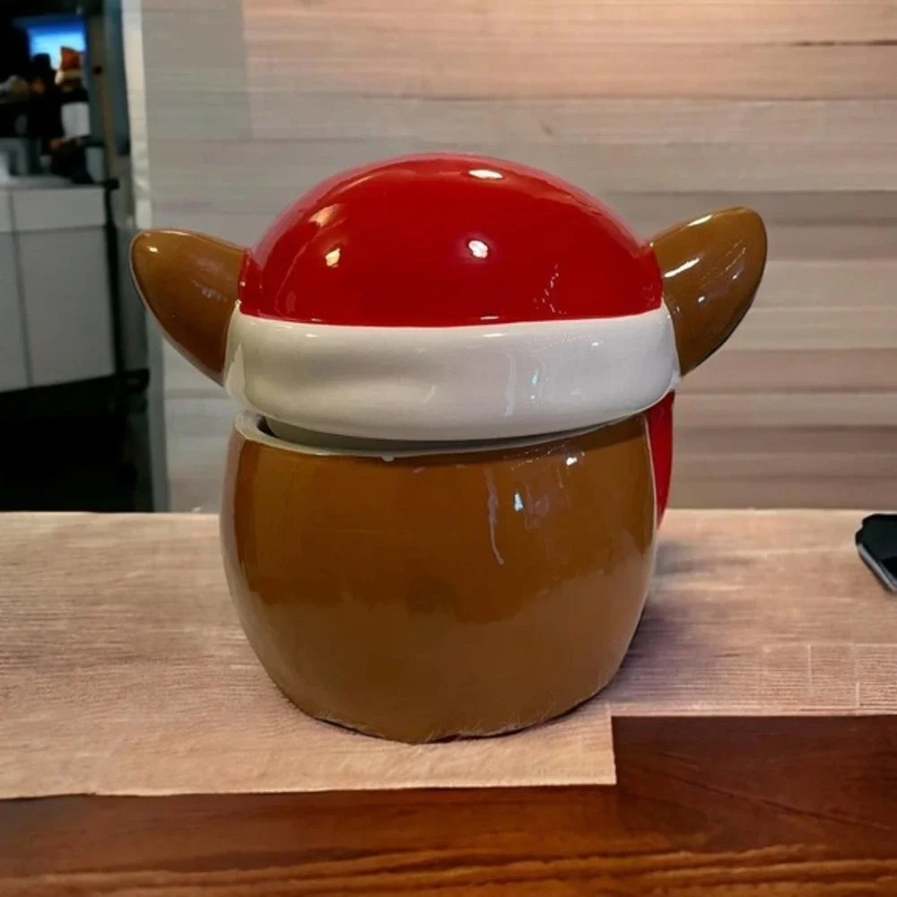 Rudolph the Red Nose Reindeer Christmas Cookie Jar Canister New So Cute! Holiday